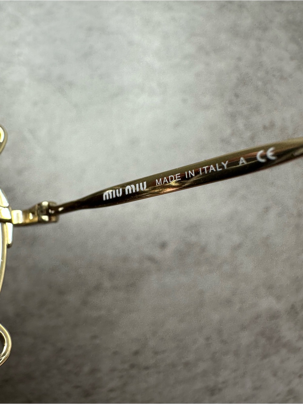 Miu Miu SMU 50S Scenique Gold Metal Oversized Round Sunglasses - Picture 5 of 9